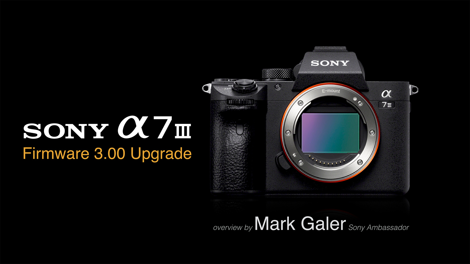 Sony A7M3 and A7RM3 Version 3 Firmware Update